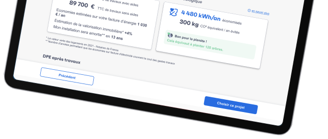 Simulateur de rénovation énergétique - iPad